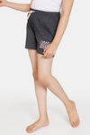 Rosaline Girls Knit Poly Shorts (Pack of 2) - Grey Black — thumbnail 3
